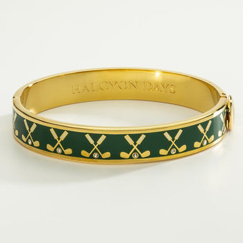 Halcyon Days Bangle - Golf Club - Emerald